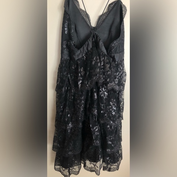 EXPRESS Black Lacy Cocktail Evening Dress  Size 6 - Picture 2 of 2